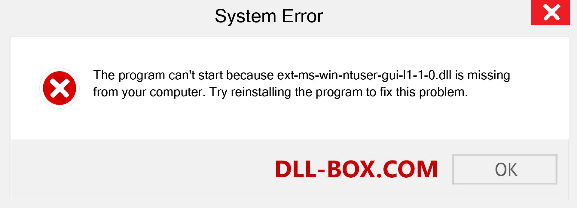  ext-ms-win-ntuser-gui-l1-1-0.dll file is missing?. Download for Windows 7, 8, 10 - Fix  ext-ms-win-ntuser-gui-l1-1-0 dll Missing Error on Windows, photos, images