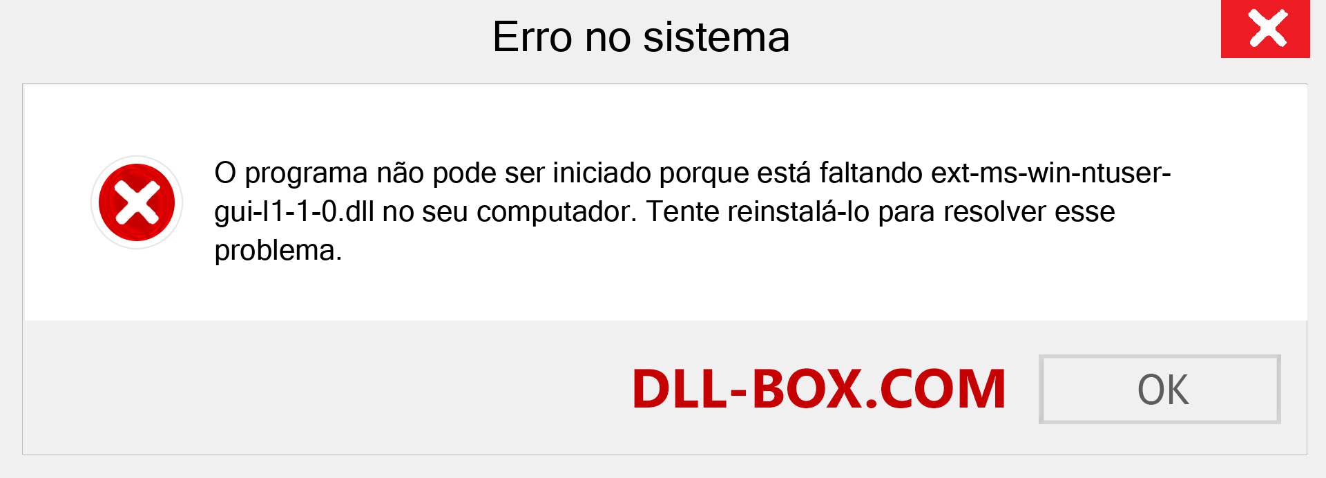 Arquivo ext-ms-win-ntuser-gui-l1-1-0.dll ausente ?. Download para Windows 7, 8, 10 - Correção de erro ausente ext-ms-win-ntuser-gui-l1-1-0 dll no Windows, fotos, imagens